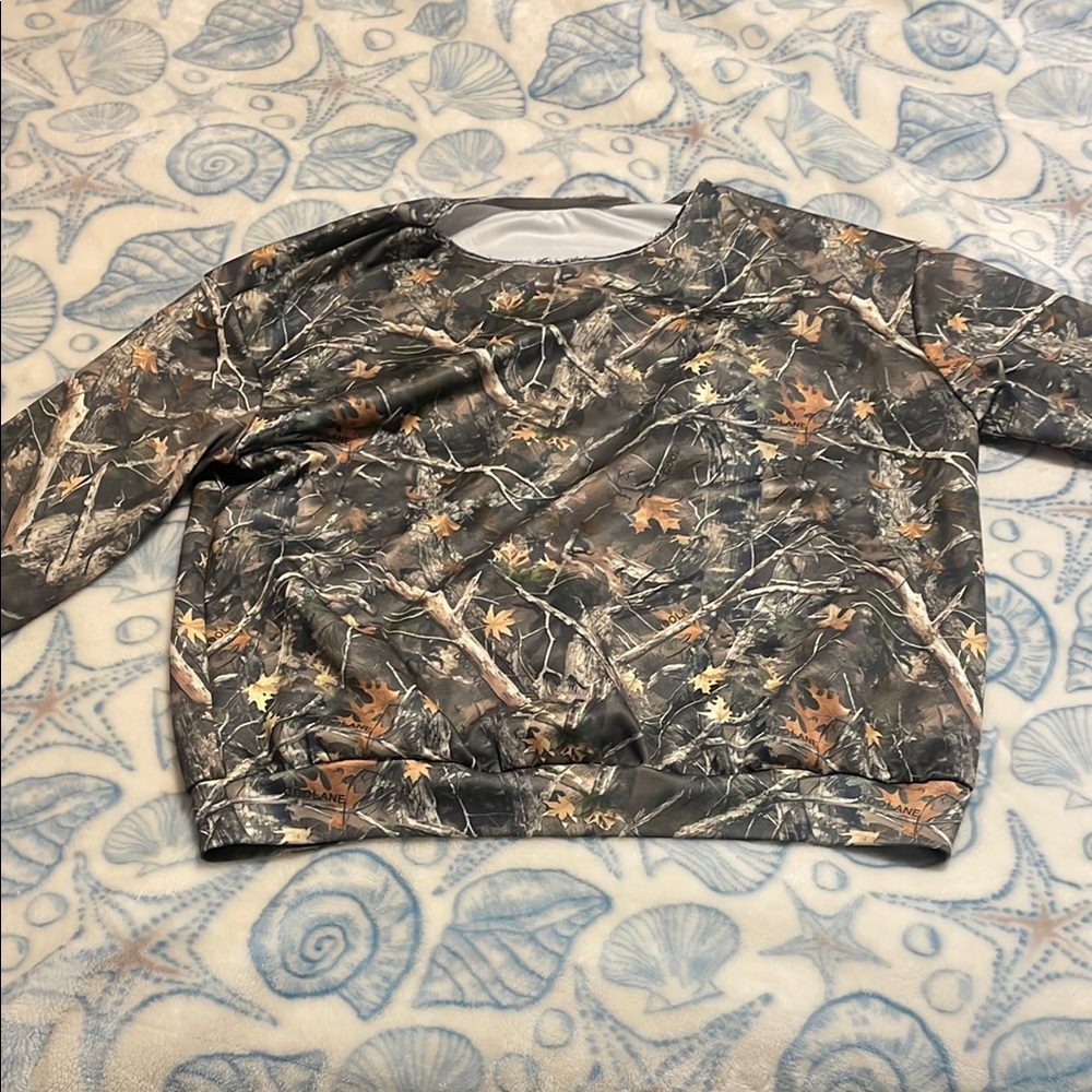 SHEIN Camouflage Sweater - Brown and Green